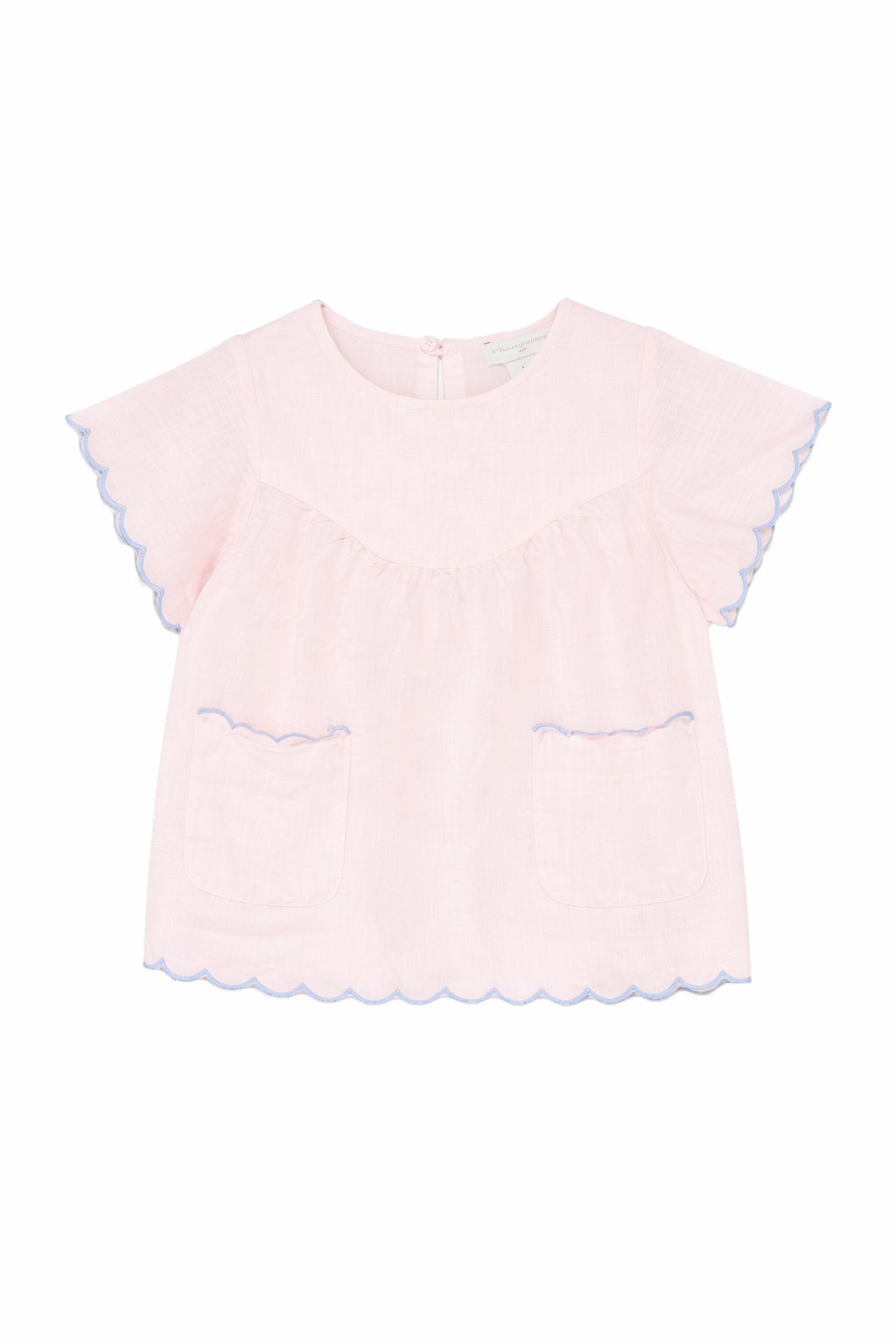 Top per bambina Stella McCartney Kids rosa con orlo a smerlo TY5B01 Z0138 51R STELLA McCARTNEY KIDS 