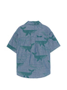 Camicia per bambino Stella McCartney Kids in denim con stampa all-over TY5P11 Z3546 606MC STELLA McCARTNEY KIDS 