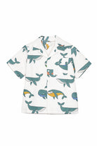 Camicia per bambino Stella McCartney Kids bianca con stampa balene TY5P71 Z3553 101MC STELLA McCARTNEY KIDS 