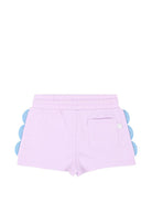 Shorts per neonata Stella McCartney Kids lilla con applicazioni laterali TY6059 Z3409 539 STELLA McCARTNEY KIDS 