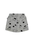 Shorts per neonato Stella McCartney Kids grigio con stampa note musicali all-over TY6539 Z3563 807NE STELLA McCARTNEY KIDS 