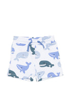 Shorts per neonato Stella McCartney Kids bianchi con stampa balene TY6559 Z3567 100MC STELLA McCARTNEY KIDS 