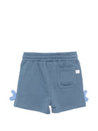 Shorts per neonato Stella McCartney Kids blu con stampa balene TY6589 Z3409 61B STELLA McCARTNEY KIDS 