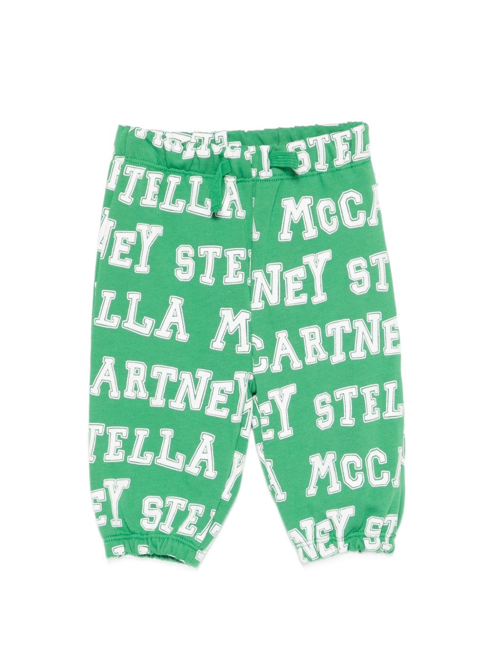 Pantaloni per neonato Stella McCartney Kids verde con stampa logo all-over TY6650 Z3568 769BC STELLA McCARTNEY KIDS 