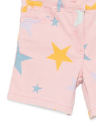 Shorts per bambina Stella McCartney Kids rosa con stampa stelle TY6B19 Z2572 507MC STELLA McCARTNEY KIDS 