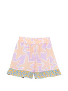Shorts per bambina Stella McCartney Kids multicolore con stampa stelle marine TY6B59 Z3443 539MC STELLA McCARTNEY KIDS 