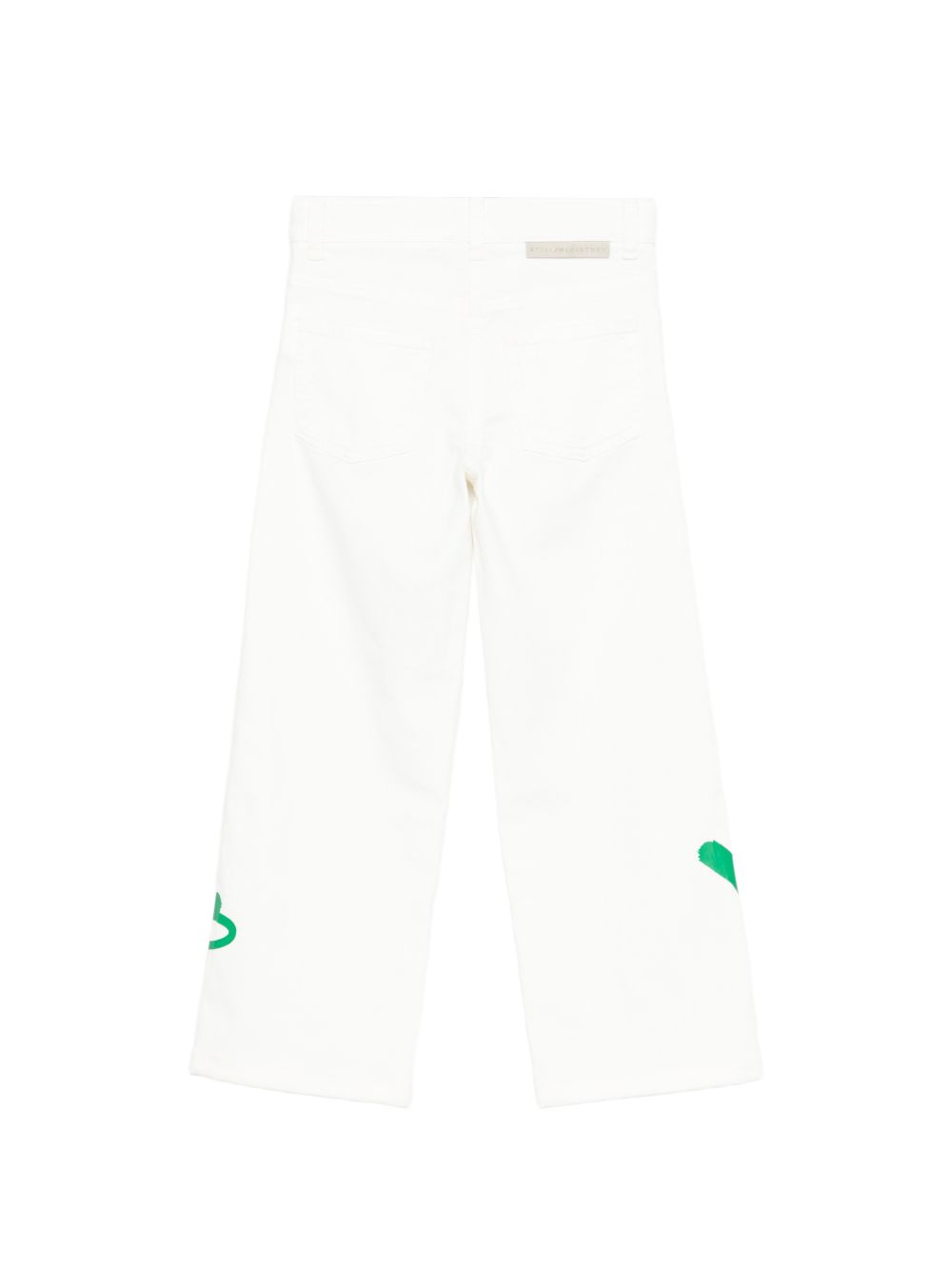 Jeans per bambina Stella McCartney Kids bianco con dettagli floreali TY6C20 Z0156 101 STELLA McCARTNEY KIDS 