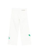 Jeans per bambina Stella McCartney Kids bianco con dettagli floreali TY6C20 Z0156 101 STELLA McCARTNEY KIDS 