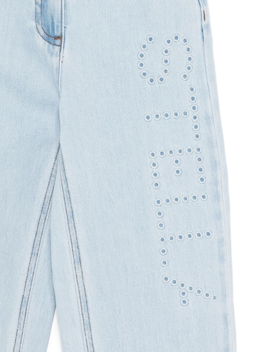 Jeans per bambina Stella McCartney Kids in denim con ricamo TY6C70 Z0746 600 STELLA McCARTNEY KIDS 