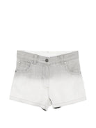 Shorts per bambina Stella McCartney Kids grigi con effetto sfumato TY6C99 Z3543 909 STELLA McCARTNEY KIDS 