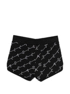 Shorts per bambina Stella McCartney Kids nera con logo all-over TY6D29 Z3477 930BC STELLA McCARTNEY KIDS 