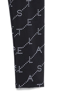 Leggins per bambina Stella McCartney Kids neri con stampa logo all-over TY6D30 Z3479 930BC STELLA McCARTNEY KIDS 