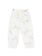Pantaloni per bambina Stella McCartney Kids bianchi con stampa grafica TY6D50 Z3474 101MC STELLA McCARTNEY KIDS 