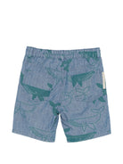 Shorts per bambino Stella McCartney Kids blu con stampa grafica TY6Q29 Z3546 606MC STELLA McCARTNEY KIDS 