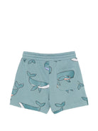 Shorts per bambino Stella McCartney Kids blu con stampa balene all-over TY6Q39 Z3507 642MC STELLA McCARTNEY KIDS 