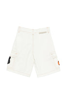 Cargo corti per bambino Stella McCartney Kids bianchi con applicazione TY6Q49 Z2661 101 STELLA McCARTNEY KIDS 