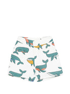 Shorts per bambino Stella McCartney Kids bianchi con stampa balene TY6S39 Z3553 101MC STELLA McCARTNEY KIDS 