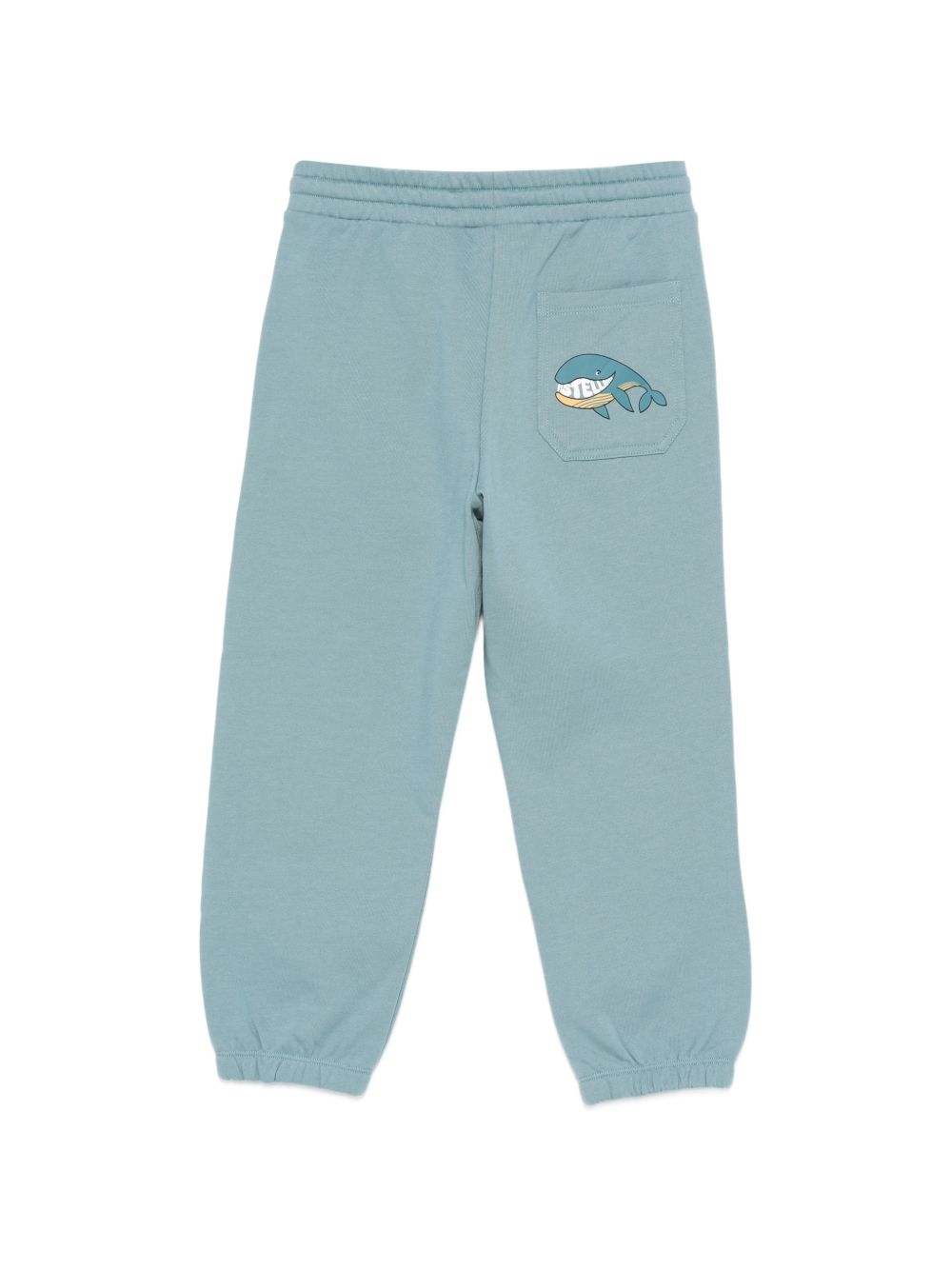 Pantaloni sportivi per bambino Stella McCartney Kids verde con stampa grafica balena TY6S50 Z3409 642 STELLA McCARTNEY KIDS 