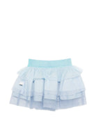 Gonna per neonata Stella McCartney Kids azzurra con design a strati TY7021 Z1119 999 STELLA McCARTNEY KIDS 