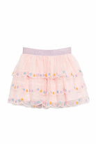 Gonna per bambina Stella McCartney Kids rosa con ricamo stelle TY7A31 Z1119 503 STELLA McCARTNEY KIDS 