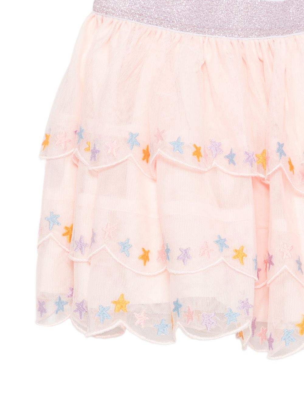Gonna per bambina Stella McCartney Kids rosa con ricamo stelle TY7A31 Z1119 503 STELLA McCARTNEY KIDS 