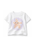 T-shirt per neonata Stella McCartney Kids bianca con stampa grafica TY8051 Z0434 100 STELLA McCARTNEY KIDS 