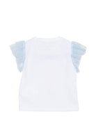T-shirt per neonata Stella McCartney Kids bianca con motivo stella marina TY8071 Z0434 100 STELLA McCARTNEY KIDS 