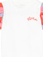 T-shirt per neonata Stella McCartney Kids bianca con maniche a contrasto TY8111 Z0434 101 STELLA McCARTNEY KIDS 