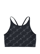 Top per bambina Stella McCartney Kids nero con spalline incrociate TY8C12 Z3479 930BC STELLA McCARTNEY KIDS 