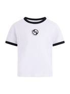 T-shirt per bambina Stella McCartney Kids bianca con dettagli del logo sul davanti TY8C61 Z0434 101 STELLA McCARTNEY KIDS 