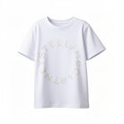 T-shirt per bambina Stella McCartney Kids bianca con stampa logo TY8C71 Z0434 100 STELLA McCARTNEY KIDS 