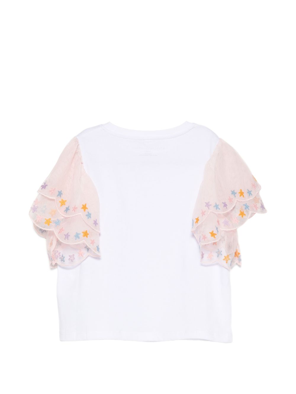 T-shirt per bambina Stella McCartney Kids bianca con dettagli in rete TY8D11 Z0434 100 STELLA McCARTNEY KIDS 