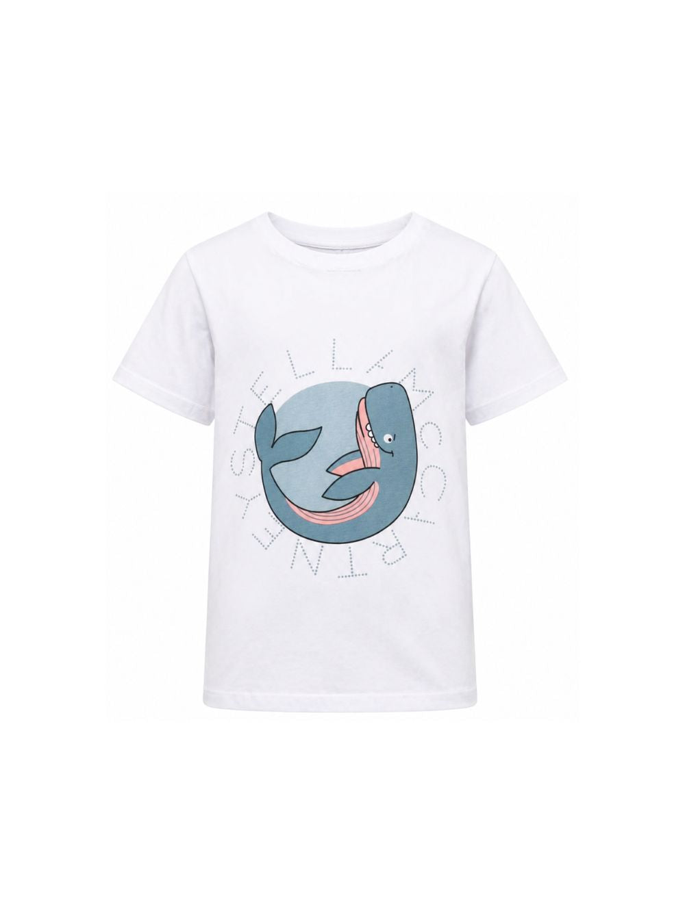 T-shirt per bambino Stella McCartney Kids bianca con stampa balena TY8Q61 Z0434 100 STELLA McCARTNEY KIDS 