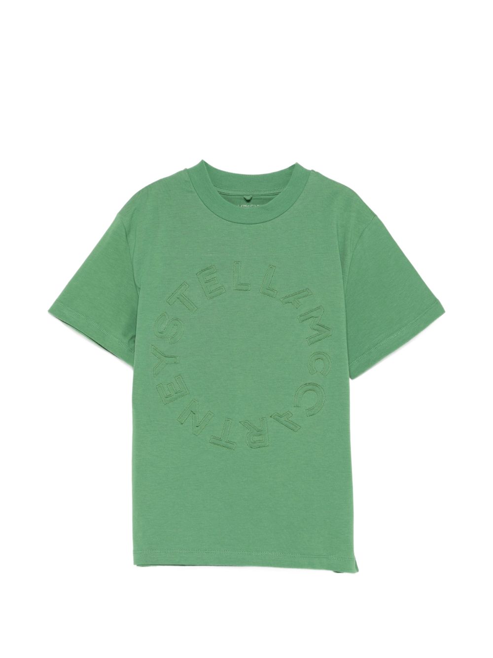 T-shirt per bambino Stella McCartney Kids verde con logo in rilievo TY8S21 Z0434 714 STELLA McCARTNEY KIDS 