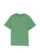 T-shirt per bambino Stella McCartney Kids verde con logo in rilievo TY8S21 Z0434 714 STELLA McCARTNEY KIDS 