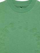 T-shirt per bambino Stella McCartney Kids verde con logo in rilievo TY8S21 Z0434 714 STELLA McCARTNEY KIDS 