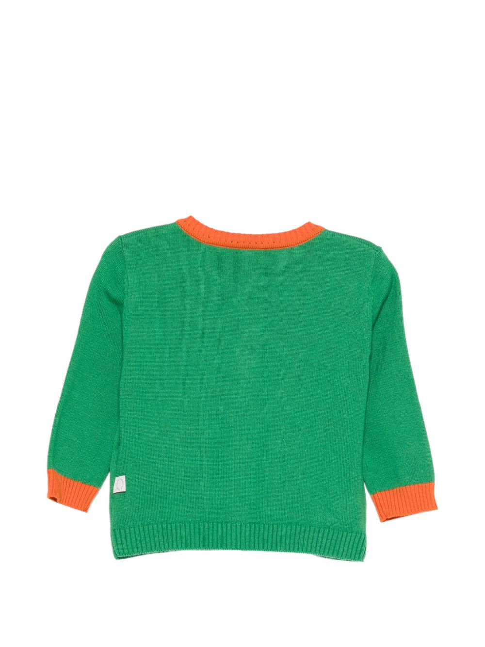 Cardigan per neonato Stella McCartney Kids verde con ricamo palline da tennis e basket TY9500 Z2922 769 STELLA McCARTNEY KIDS 
