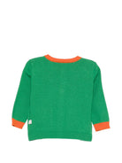 Cardigan per neonato Stella McCartney Kids verde con ricamo palline da tennis e basket TY9500 Z2922 769 STELLA McCARTNEY KIDS 
