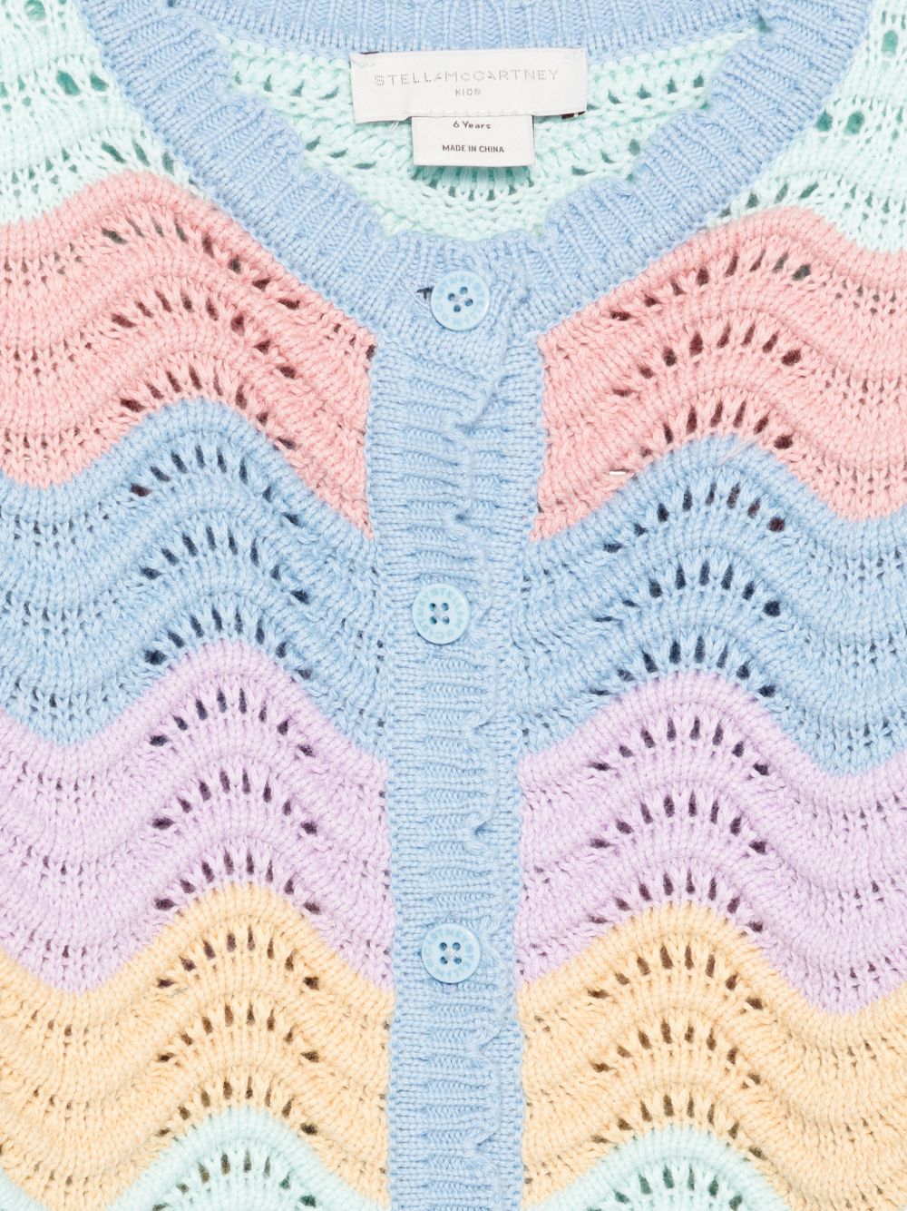 Maglione per bambina Stella McCartney Kids multicolore con motivo a onde orizzontali TY9B10 Z2922 999 STELLA McCARTNEY KIDS 