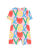 Costume intero per neonata Stella McCartney Kids rosa con stampa floreale all-over TYC019 Z3589 509MC STELLA McCARTNEY KIDS 