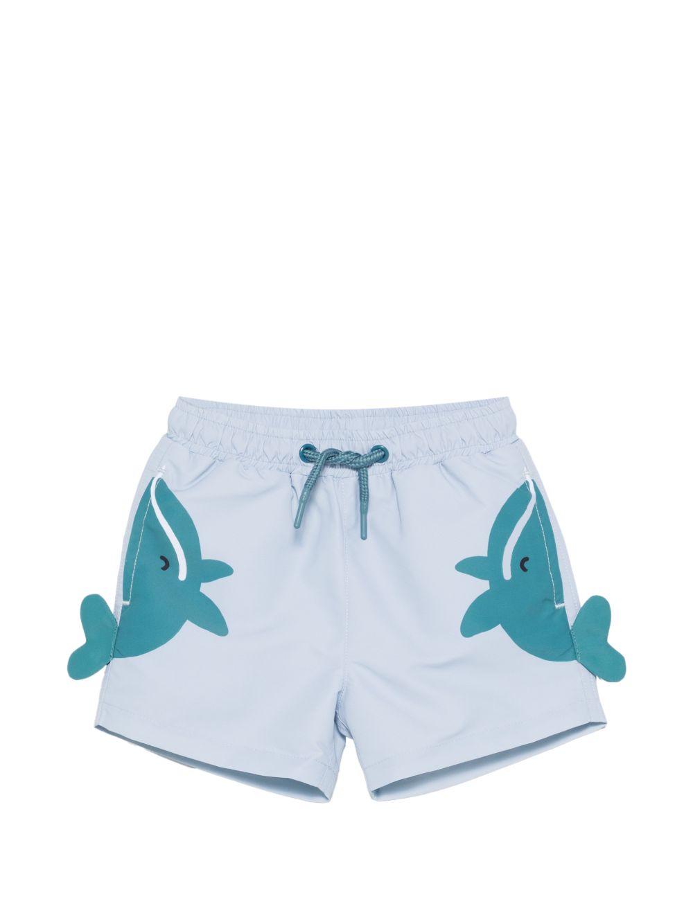 Costume per neonato Stella McCartney Kids azzurro con stampa grafica balene TYC559 Z0433 685 STELLA McCARTNEY KIDS 