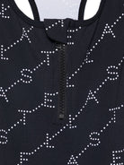 Costume per bambina Stella McCartney Kids nero con stampa logo all-over TYCA09 Z3479 930BC STELLA McCARTNEY KIDS 