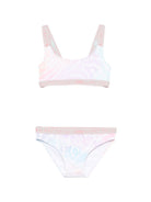 Bikini per bambina Stella McCartney Kids multicolore con stampa logo all-over TYCB05 Z3448 999MC STELLA McCARTNEY KIDS 