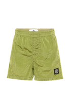 Costume da bagno per bambino Stone Island Junior verde con logo L1S16B100002S0043 V005F STONE ISLAND KIDS 