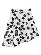 Gonna per bambina The Marc Jacobs Kids bianca con stampa a fiori neri W60727 126 THE MARC JACOBS KIDS 