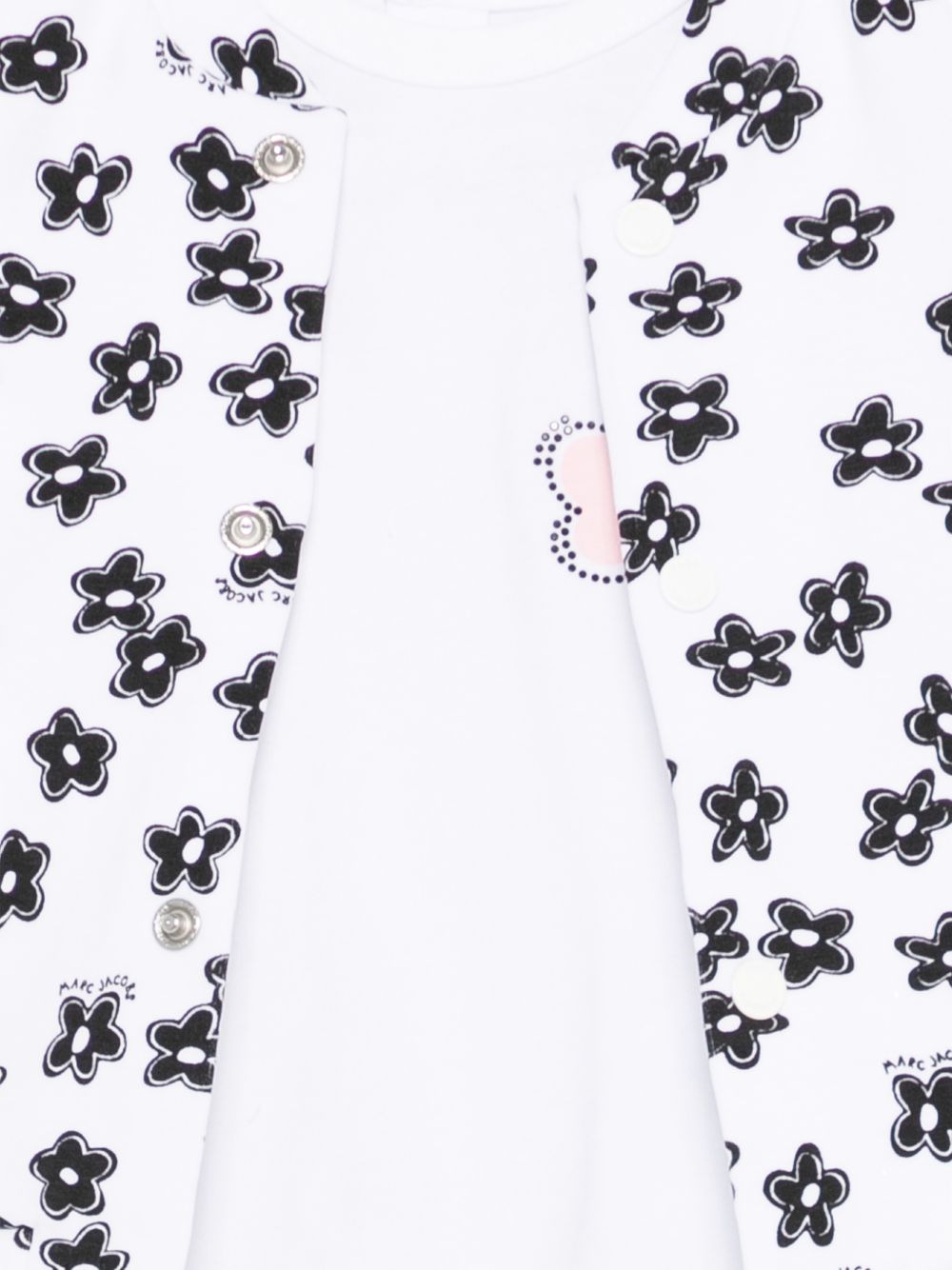 Set t-shirt e pantaloni per neonata The Marc Jacobs Kids bianco con stampa floreale W60811 10P THE MARC JACOBS KIDS 