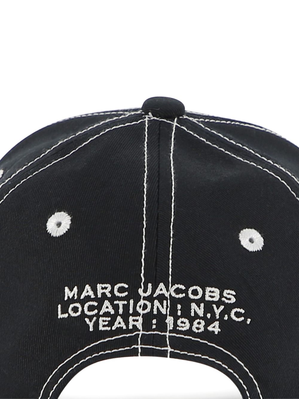 Cappello da baseball per bambino The Marc Jacobs Kids nero con logo ricamato sul davanti W60844 09B THE MARC JACOBS KIDS 