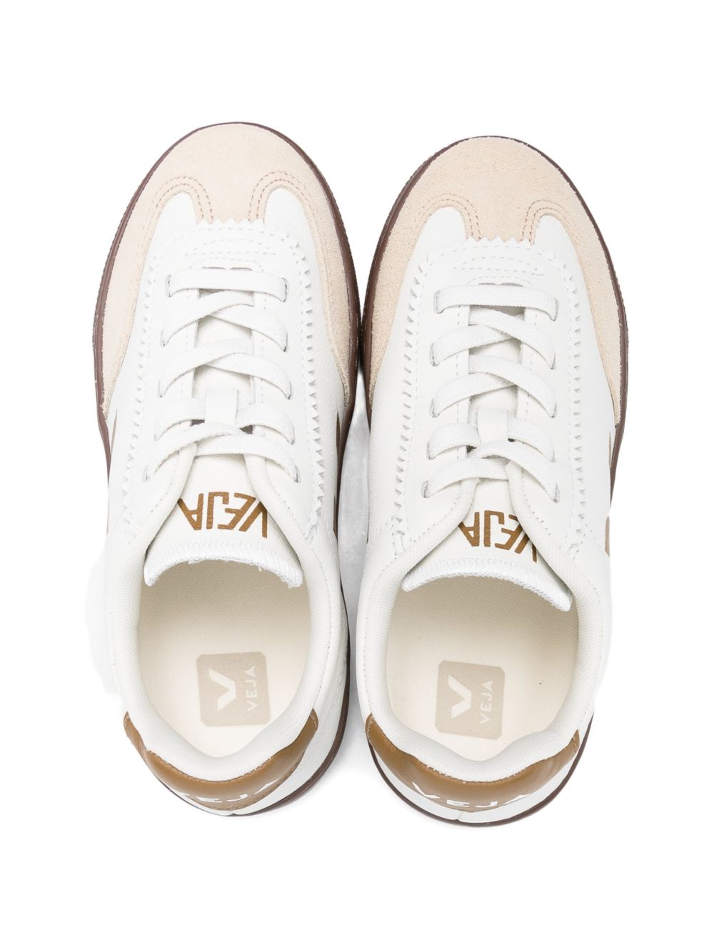 Sneakers per bambini VEJA Kids small Volley bianche con inserti a contrasto SY2021566 WHITE TENT BARK VEJA KIDS 