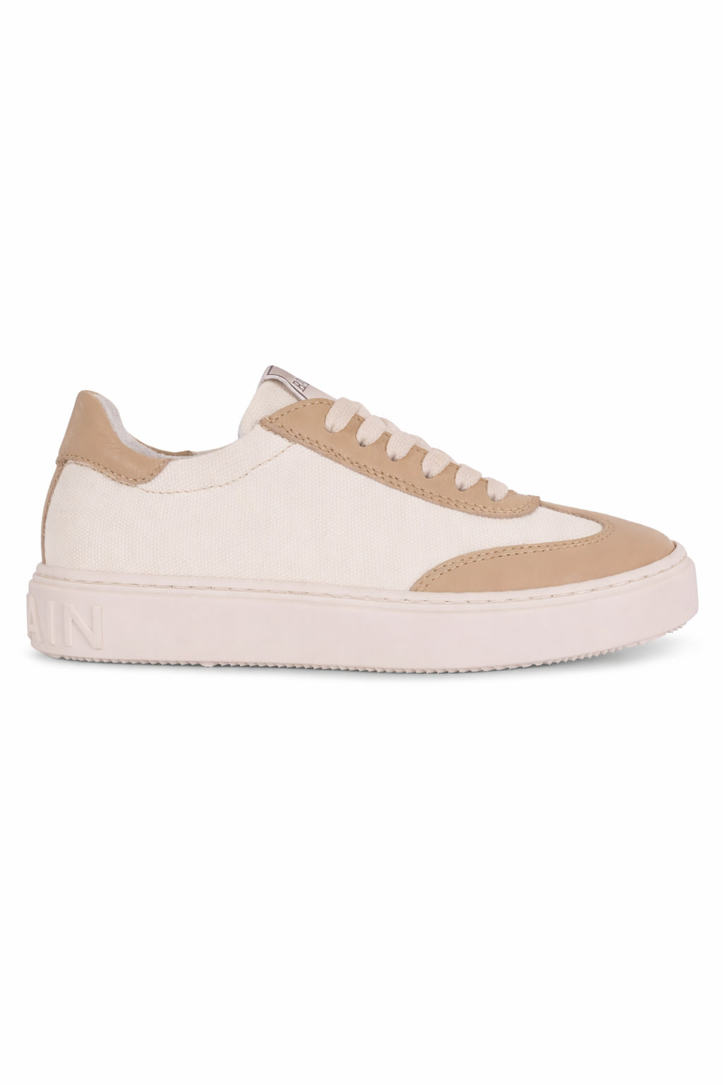 Sneakers per bambino Balmain Kids beige con linguetta con logo BY0Q16 Z3746 102BG BALMAIN KIDS 