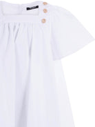 Abito per bambina Balmain Kids bianco con corpetto arricciato BY1C91 P0562 100 BALMAIN KIDS 